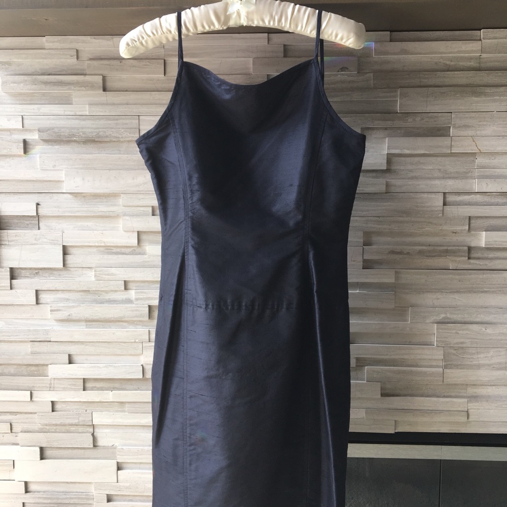 Mag navy silk dress - Picture 4 of 6